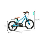 VOLTUS 16/20 Inch Kids Bike with 7-Speed Gears, Dual Brakes and Shock-Absorbing Tyres for Everyday Riding - Mirror Blue
