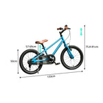 VOLTUS 16/20 Inch Kids Bike with 7-Speed Gears, Dual Brakes and Shock-Absorbing Tyres for Everyday Riding - Mirror Blue
