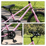 VOLTUS 16/20 Inch Kids Bike with 7-Speed Gears, Dual Brakes and Shock-Absorbing Tyres for Everyday Riding - Pink