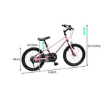 VOLTUS 16/20 Inch Kids Bike with 7-Speed Gears, Dual Brakes and Shock-Absorbing Tyres for Everyday Riding - Pink