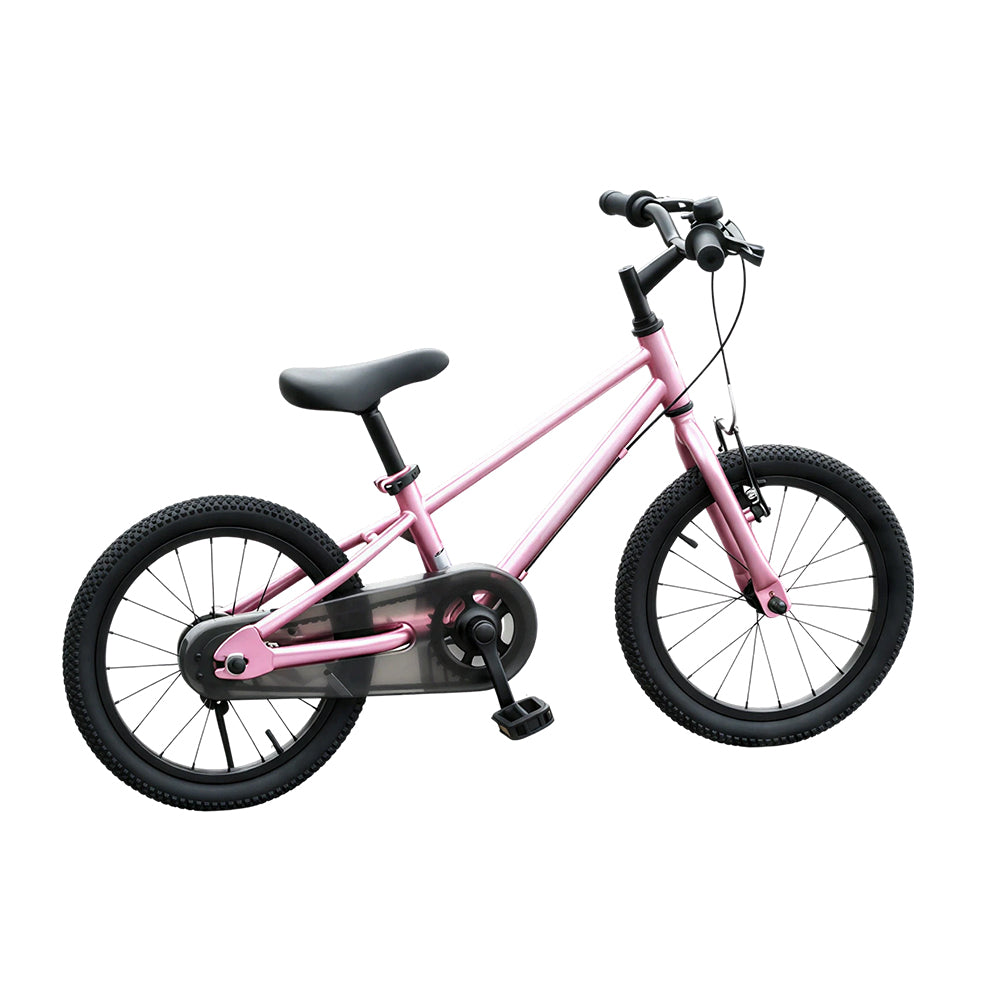 VOLTUS 16/20 Inch Kids Bike with 7-Speed Gears, Dual Brakes and Shock-Absorbing Tyres for Everyday Riding - Pink
