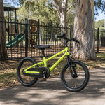 VOLTUS 16/20 Inch Kids Bike with 7-Speed Gears, Dual Brakes and Shock-Absorbing Tyres for Everyday Riding - Green