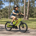 VOLTUS 16/20 Inch Kids Bike with 7-Speed Gears, Dual Brakes and Shock-Absorbing Tyres for Everyday Riding - Green