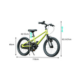 VOLTUS 16/20 Inch Kids Bike with 7-Speed Gears, Dual Brakes and Shock-Absorbing Tyres for Everyday Riding - Green