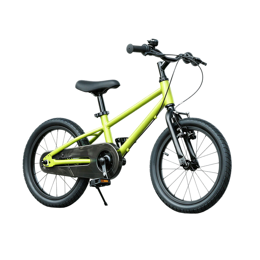 VOLTUS 16/20 Inch Kids Bike with 7-Speed Gears, Dual Brakes and Shock-Absorbing Tyres for Everyday Riding - Green