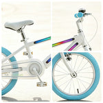 VOLTUS Kids Bike with High Carbon Steel Frame, Dual Brakes, Adjustable Saddle & Safety Light for Outdoor Riding - Blue
