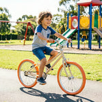 VOLTUS Kids Bike with Lightweight Aluminium Frame, Low Step-Through Design & Dual Brakes for Outdoor Riding - Orange