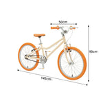 VOLTUS Kids Bike with Lightweight Aluminium Frame, Low Step-Through Design & Dual Brakes for Outdoor Riding - Orange