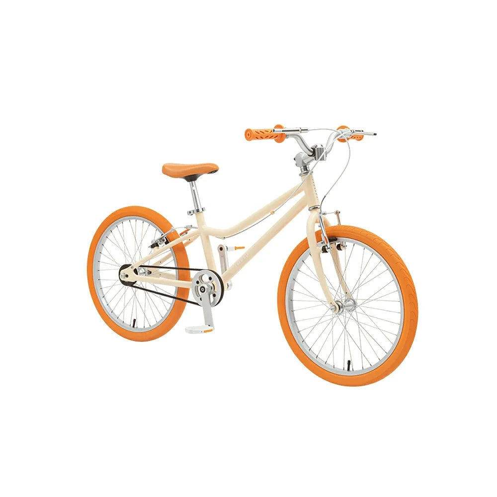 VOLTUS Kids Bike with Lightweight Aluminium Frame, Low Step-Through Design & Dual Brakes for Outdoor Riding - Orange