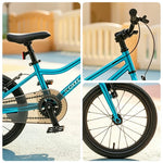 VOLTUS Kids Bike with Lightweight Aluminium Frame, Low Step-Through Design & Dual Brakes for Outdoor Riding - Blue