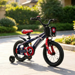 VOLTUS 20-Inch Kids Bike with Superhero Design, Dual Brakes & Training Wheels for Beginner Outdoor Riding - Blue