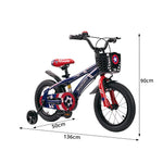 VOLTUS 20-Inch Kids Bike with Superhero Design, Dual Brakes & Training Wheels for Beginner Outdoor Riding - Blue