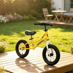 VOLTUS Kids Balance Bike with Lightweight Frame, Adjustable Seat & Wide Rubber Tyres for Outdoor Riding - Yellow