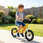 VOLTUS Kids Balance Bike with Lightweight Frame, Adjustable Seat & Wide Rubber Tyres for Outdoor Riding - Yellow
