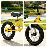 VOLTUS Kids Balance Bike with Lightweight Frame, Adjustable Seat & Wide Rubber Tyres for Outdoor Riding - Yellow
