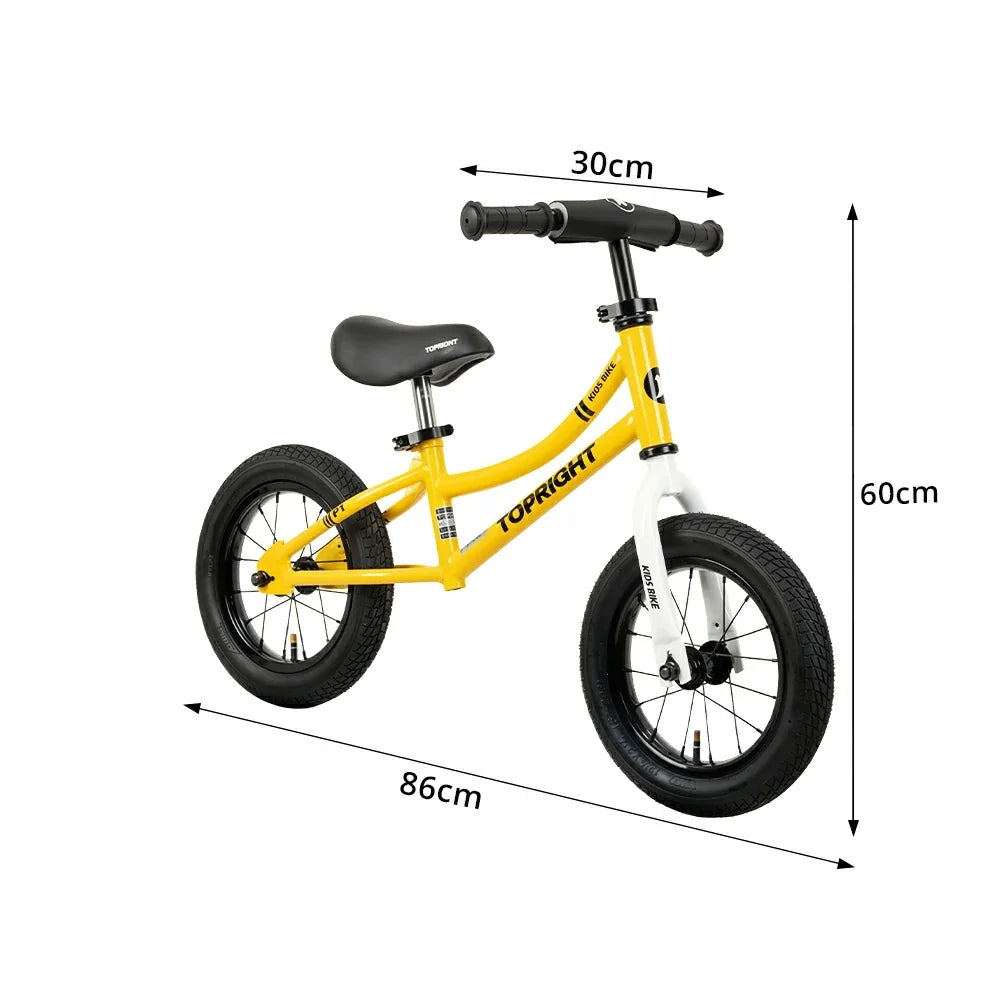 VOLTUS Kids Balance Bike with Lightweight Frame, Adjustable Seat & Wide Rubber Tyres for Outdoor Riding - Yellow