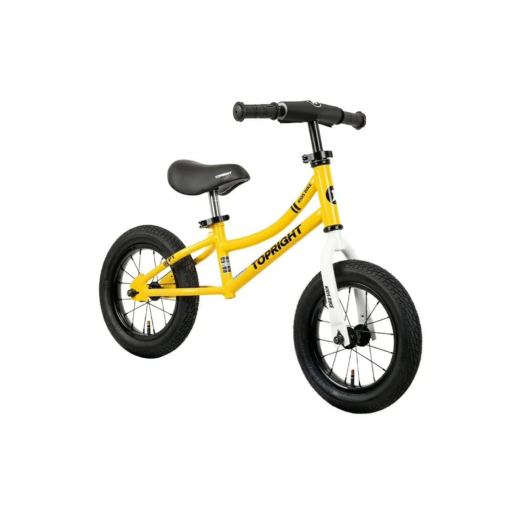 VOLTUS Kids Balance Bike with Lightweight Frame, Adjustable Seat & Wide Rubber Tyres for Outdoor Riding - Yellow