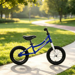 VOLTUS Kids Balance Bike with Lightweight Frame, Adjustable Seat & Wide Rubber Tyres for Outdoor Riding - Blue