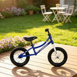 VOLTUS Kids Balance Bike with Lightweight Frame, Adjustable Seat & Wide Rubber Tyres for Outdoor Riding - Blue