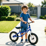 VOLTUS Kids Balance Bike with Lightweight Frame, Adjustable Seat & Wide Rubber Tyres for Outdoor Riding - Blue
