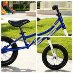 VOLTUS Kids Balance Bike with Lightweight Frame, Adjustable Seat & Wide Rubber Tyres for Outdoor Riding - Blue