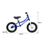 VOLTUS Kids Balance Bike with Lightweight Frame, Adjustable Seat & Wide Rubber Tyres for Outdoor Riding - Blue