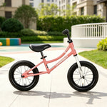 VOLTUS Kids Balance Bike with Lightweight Frame, Adjustable Seat & Wide Rubber Tyres for Outdoor Riding - Pink