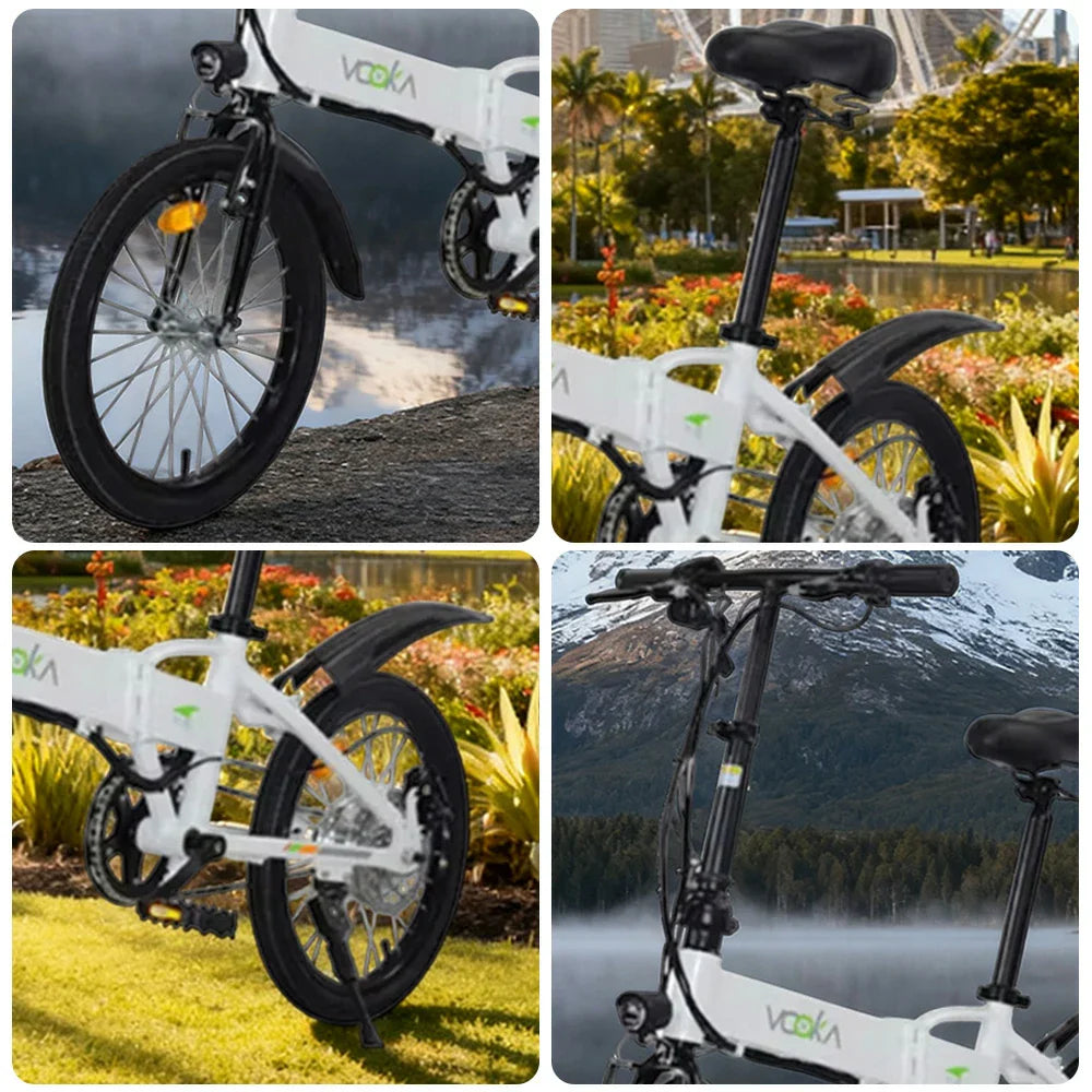 VOLTUS Electric Scooter 48V 5/7A Lithium Battery Aluminum Frame 20/25km Electric 50/60km Assisted Ergonomic Remote Unlock White