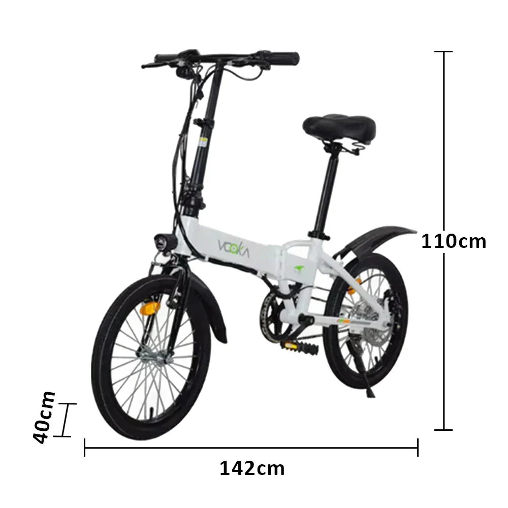 VOLTUS Electric Scooter 48V 5/7A Lithium Battery Aluminum Frame 20/25km Electric 50/60km Assisted Ergonomic Remote Unlock White