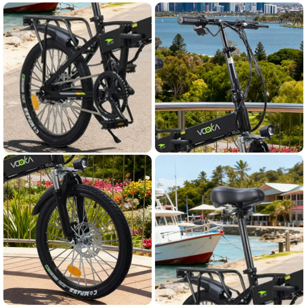 VOLTUS Electric Scooter 48V11A 20-inch Tires Lithium Battery Aluminum Frame  Ergonomic Design Black
