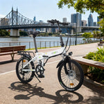 VOLTUS Electric Scooter 48V11A Lithium Battery Aluminum Frame Shimano 7-speed 20-inch Steel-wire Tires White