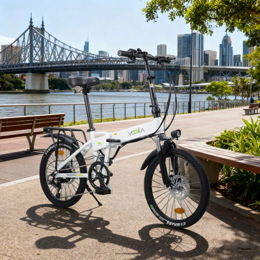 VOLTUS Electric Scooter 48V11A Lithium Battery Aluminum Frame Shimano 7-speed 20-inch Steel-wire Tires White