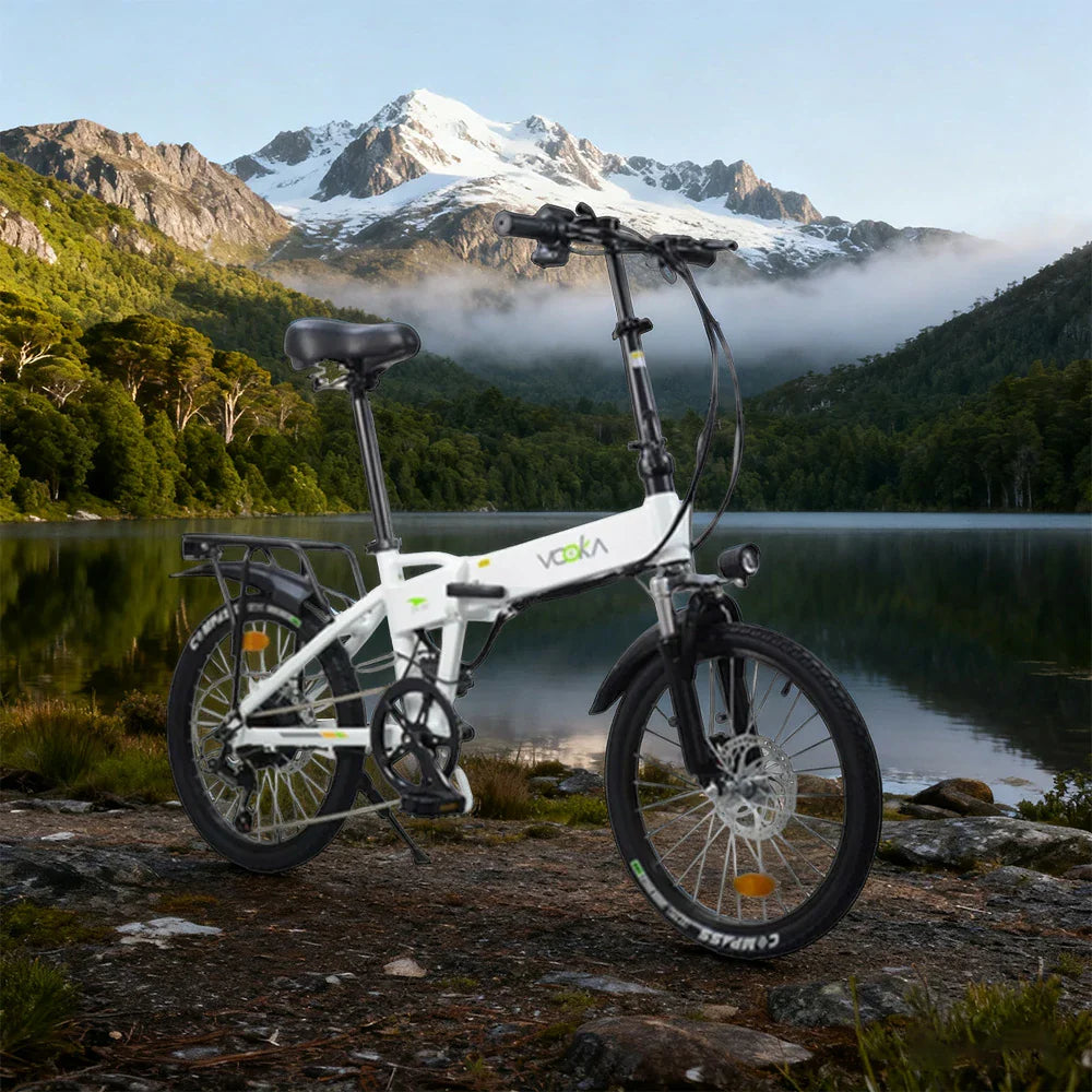 VOLTUS Electric Scooter 48V11A Lithium Battery Aluminum Frame Shimano 7-speed 20-inch Steel-wire Tires White