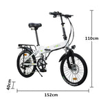 VOLTUS Electric Scooter 48V11A Lithium Battery Aluminum Frame Shimano 7-speed 20-inch Steel-wire Tires White