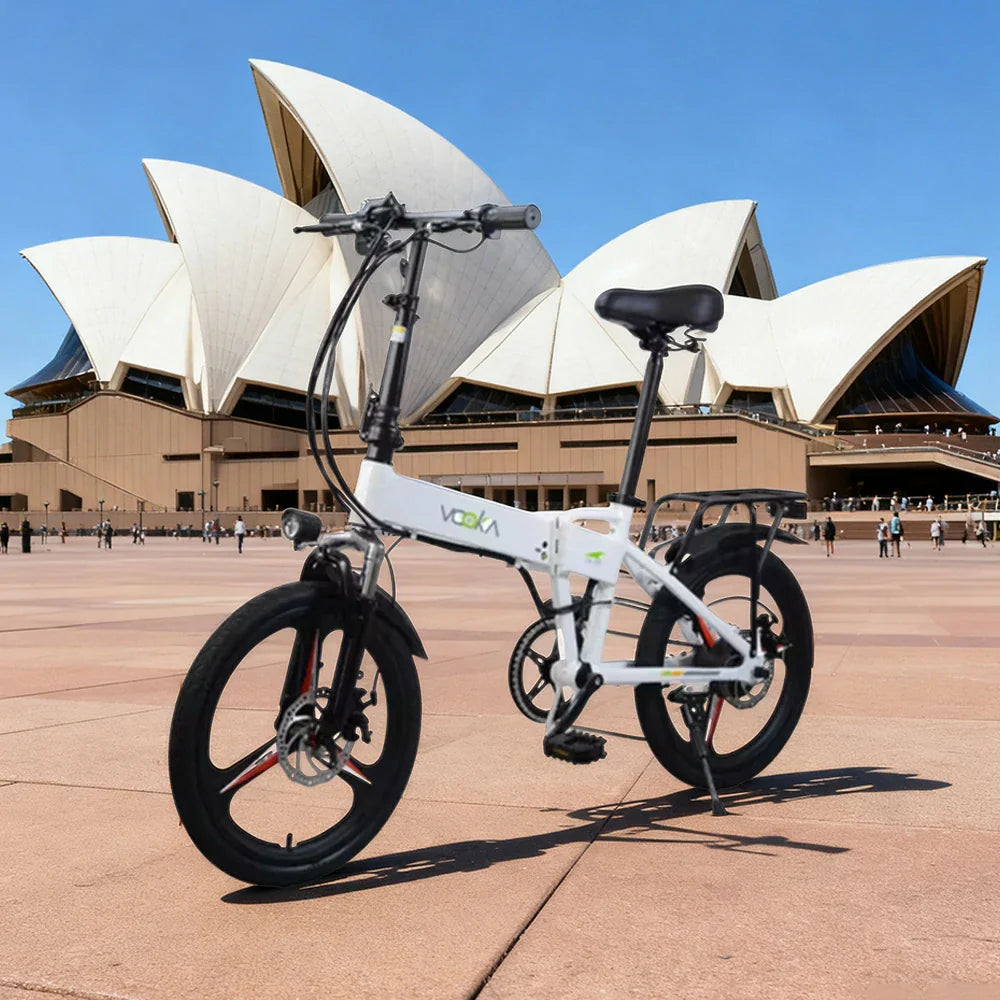 VOLTUS Electric Scooter 48V11A Lithium Battery Aluminum Frame Shimano 7-speed 20-inch Magnesium Alloy Integrated Wheels White