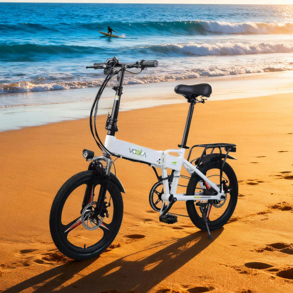 VOLTUS Electric Scooter 48V11A Lithium Battery Aluminum Frame Shimano 7-speed 20-inch Magnesium Alloy Integrated Wheels White