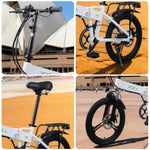 VOLTUS Electric Scooter 48V11A Lithium Battery Aluminum Frame Shimano 7-speed 20-inch Magnesium Alloy Integrated Wheels White