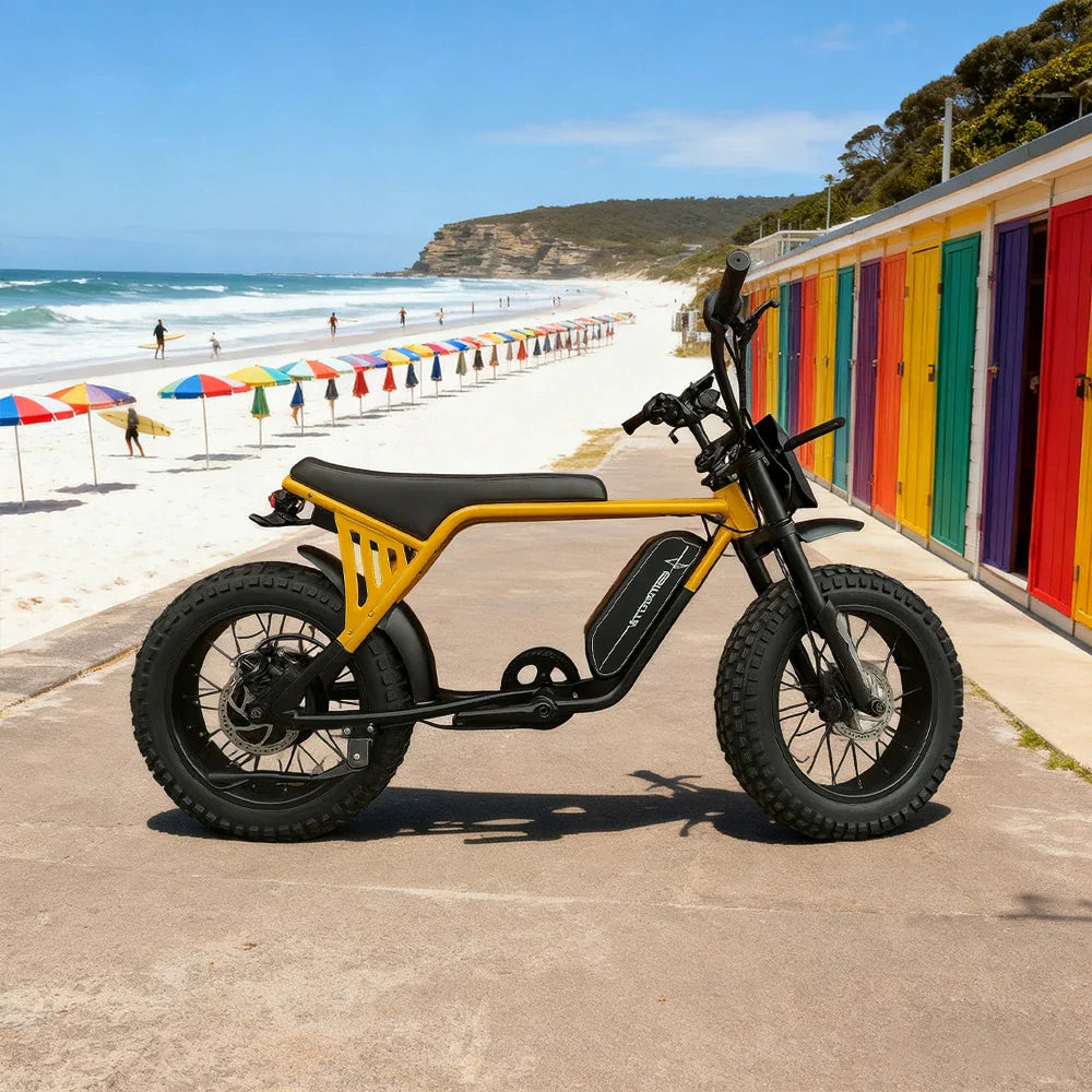 VOLTUS Z03 Electric Bike 48V13Ah 500W Fat Tyre Retro Style E-Bike Durable Steel Frame Yellow