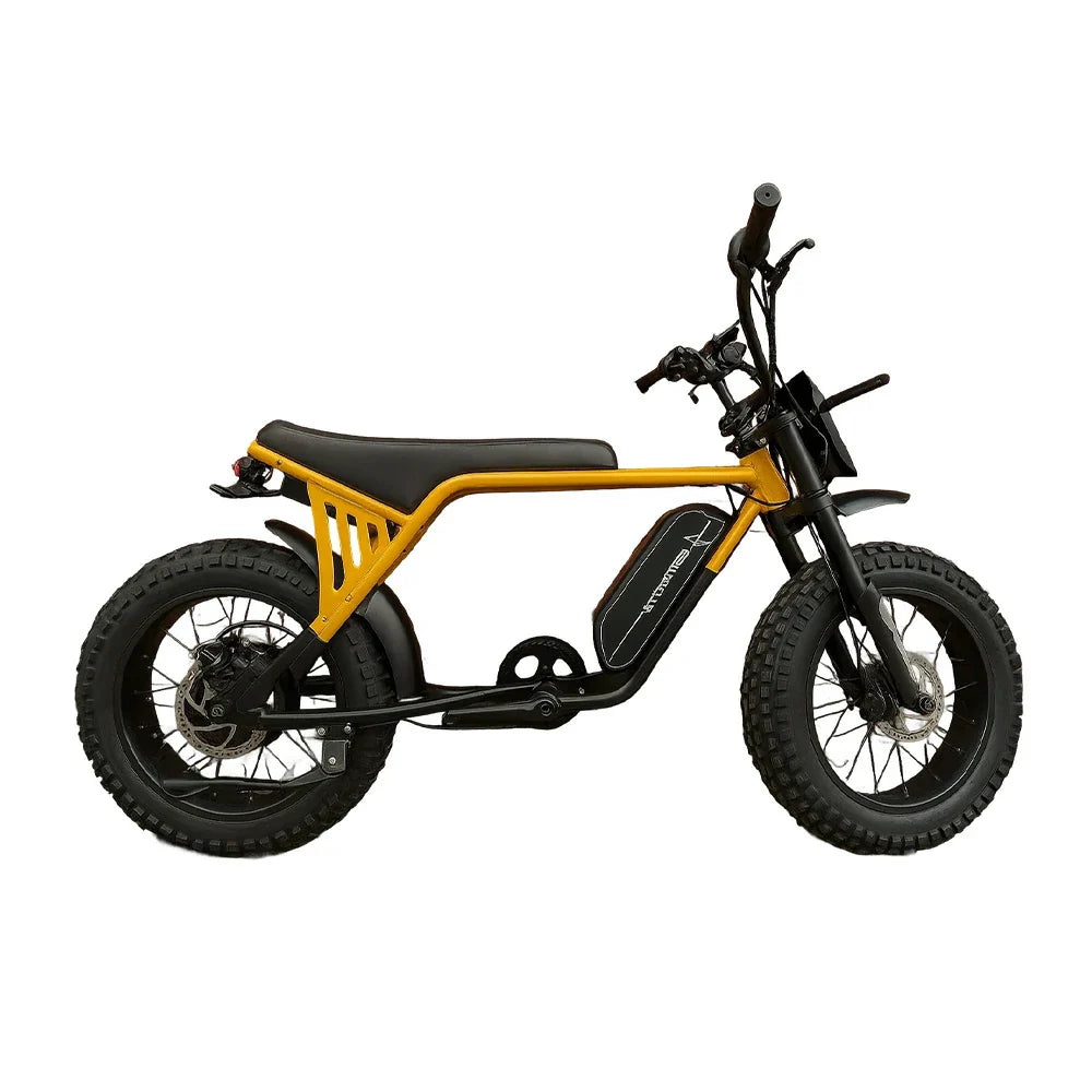 VOLTUS Z03 Electric Bike 48V13Ah 500W Fat Tyre Retro Style E-Bike Durable Steel Frame Yellow