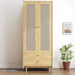 LUXORA 2 Rattan-woven Doors Doors/5 Doors/3 Wardrobe Cabinet Door