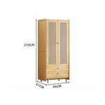 LUXORA 2 Rattan-woven Doors Doors/5 Doors/3 Wardrobe Cabinet Door
