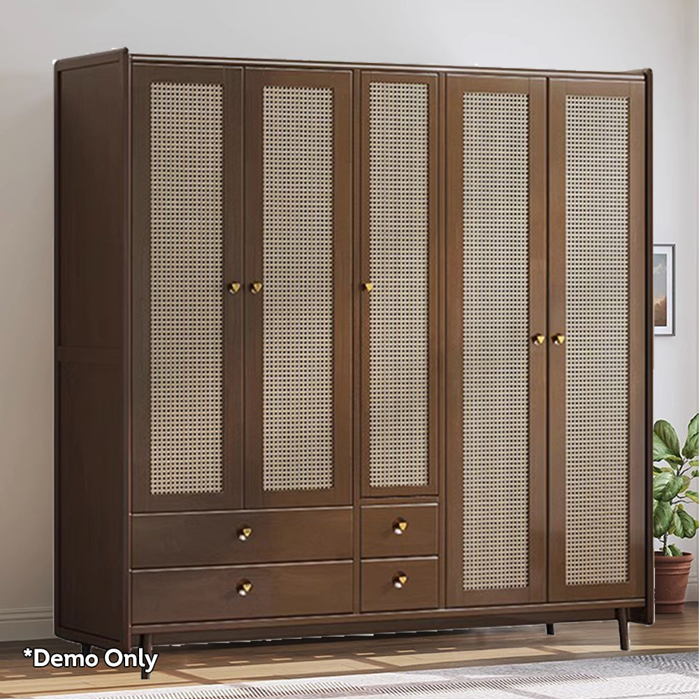 LUXORA 2 Rattan-woven Doors Doors/5 Doors/3 Wardrobe Cabinet Door