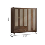 LUXORA 2 Rattan-woven Doors Doors/5 Doors/3 Wardrobe Cabinet Door