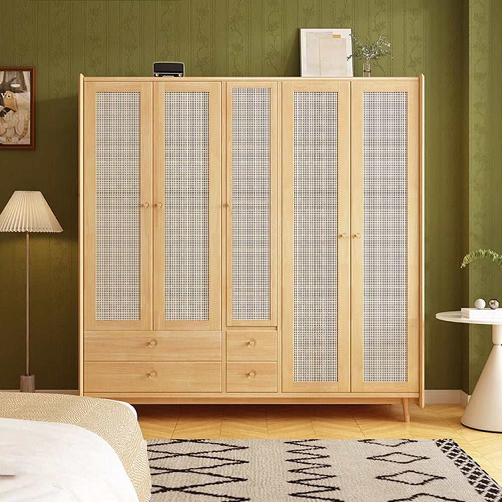 LUXORA 2 Rattan-woven Doors Doors/5 Doors/3 Wardrobe Cabinet Door