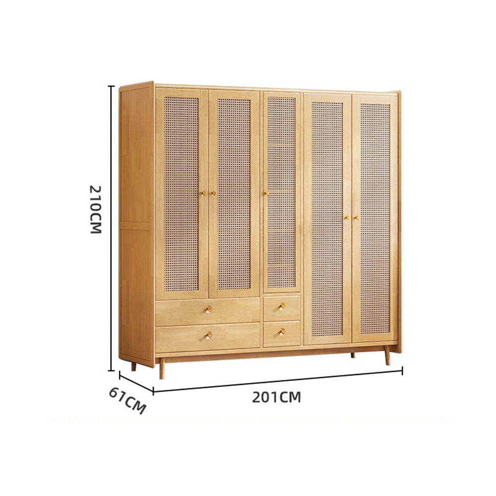 LUXORA 2 Rattan-woven Doors Doors/5 Doors/3 Wardrobe Cabinet Door