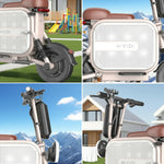 AKEZ Dudu10 13A - 48V Foldable Steel 500W Scooter Electric Frame High-Carbon Black&Pink