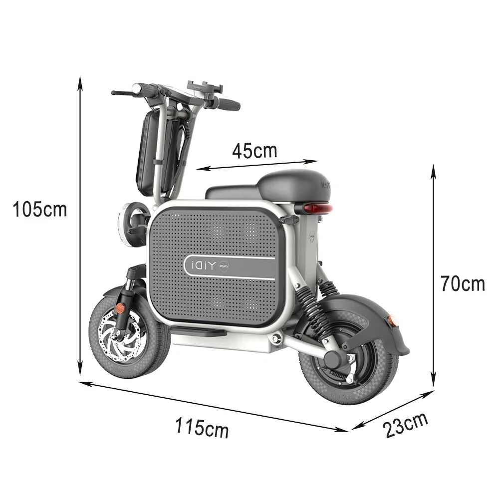 AKEZ Dudu10 13A High-Carbon Electric Steel 500W Frame Foldable 48V Black - Scooter White