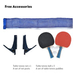 DOUBLE FISH Table Balls Table-Bats Indoor 18mm Net K3 ITTF Play Pingpong Solo Foldable Tennis Blue Approve