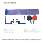 SUNNET 4cm Outdoor Waterproof Ping Pong Table with Solid Base & Free Accessories - Purple and Green