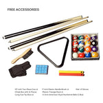 CUETIQ 8FT Pool Table Free Frame, White Steel Package Carbon Aluminium - Waterproof Body, Accessories Rails, - Outdoor Green